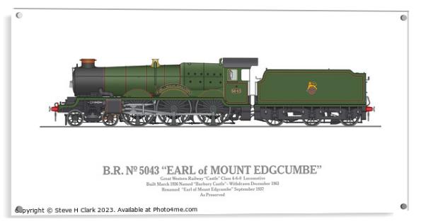 B.R. 5043 Earl of Mount Edgcumbe Acrylic by Steve H Clark
