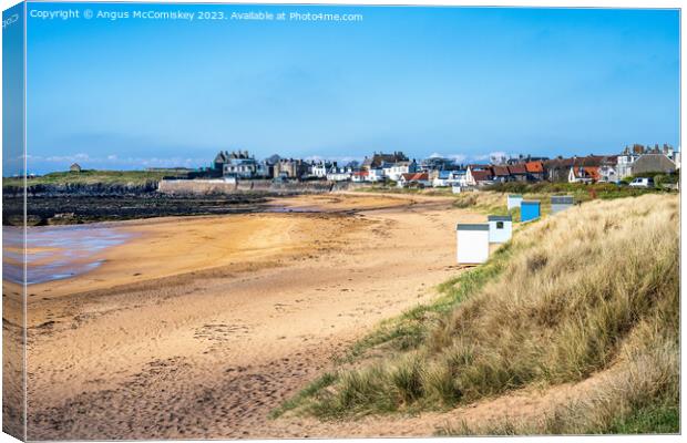 Receding tide on Elie and Earlsferry beach Fife Canvas Print by Angus McComiskey