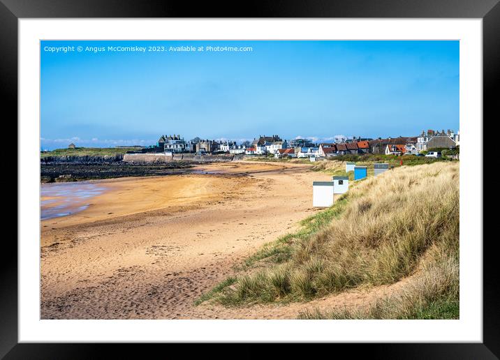 Receding tide on Elie and Earlsferry beach Fife Framed Mounted Print by Angus McComiskey