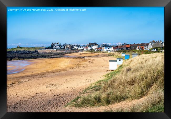 Receding tide on Elie and Earlsferry beach Fife Framed Print by Angus McComiskey