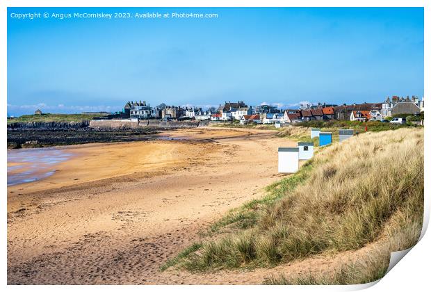 Receding tide on Elie and Earlsferry beach Fife Print by Angus McComiskey
