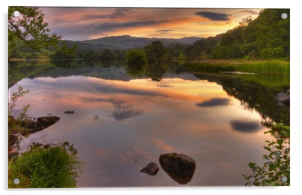 Rydal Sunset Acrylic by Jon Saiss