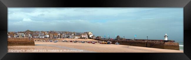 St Ives Harbour Framed Print by Jon Saiss