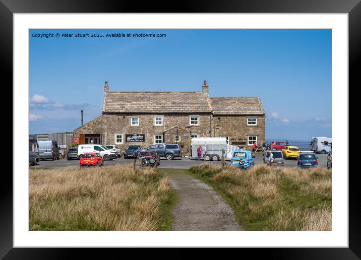 The Tan Hill public house on the Pennine way Framed Mounted Print by Peter Stuart
