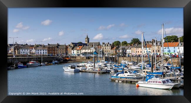 Anstruther Harbour, Fife Framed Print by Jim Monk