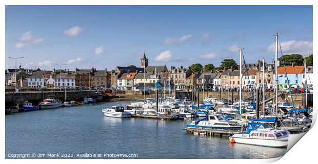 Anstruther Harbour, Fife Print by Jim Monk