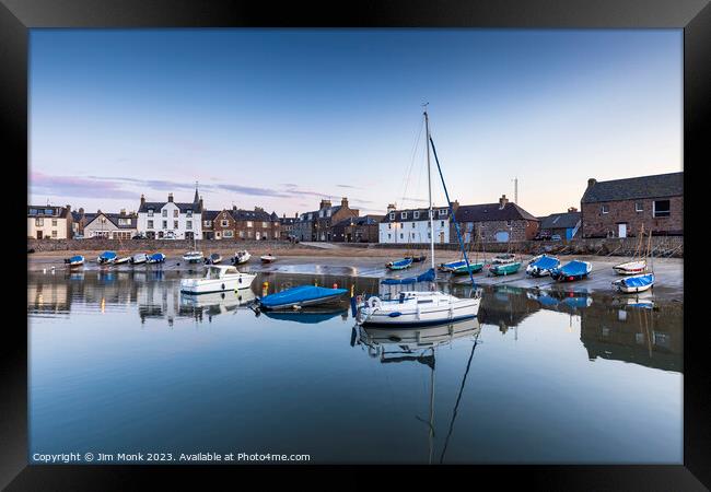 Harbour Reflections, Stonehaven  Framed Print by Jim Monk