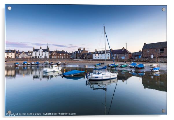 Harbour Reflections, Stonehaven  Acrylic by Jim Monk