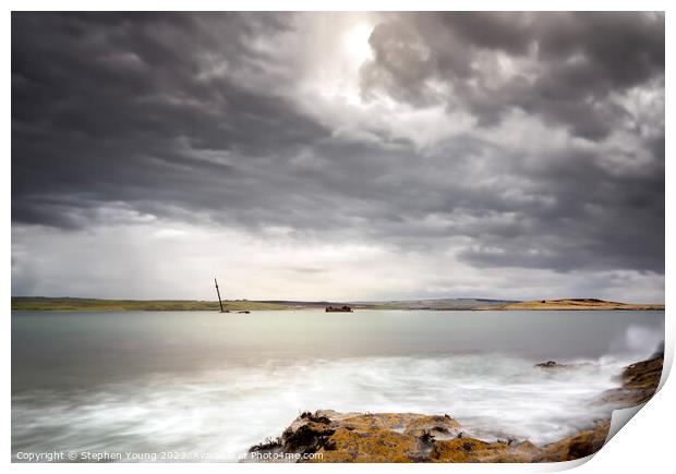 Passing Storm of Orkney Print by Stephen Young