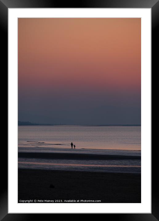 Sunset at New Brighton Framed Mounted Print by Pete Mainey
