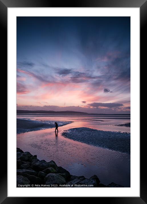 Sunset at West Kirby Framed Mounted Print by Pete Mainey