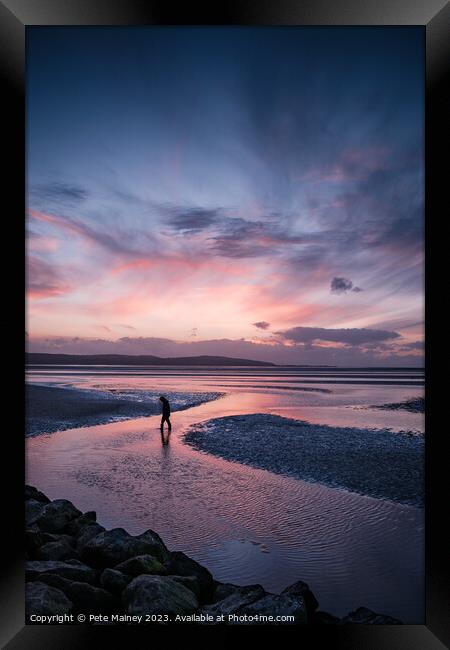 Sunset at West Kirby Framed Print by Pete Mainey