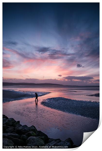 Sunset at West Kirby Print by Pete Mainey