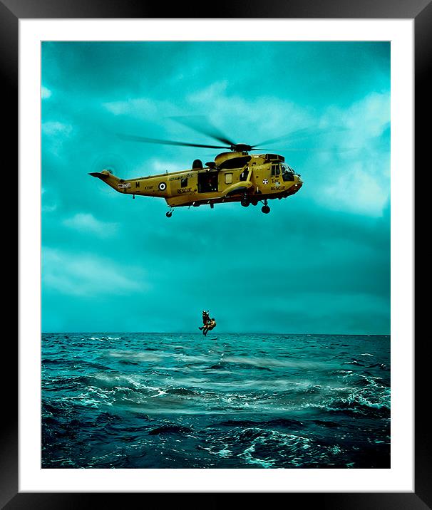 Rescue Framed Mounted Print by Orange FrameStudio