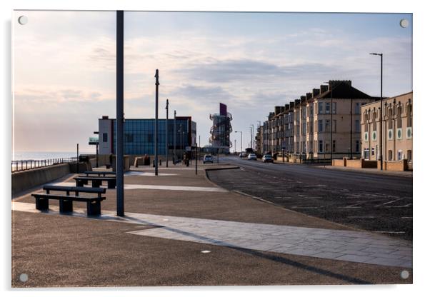 Redcar Seafront Memories: North Yorkshire Coast Acrylic by Tim Hill