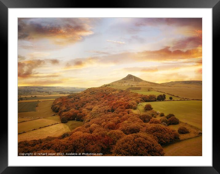 Autumns First Blush Framed Mounted Print by richard sayer