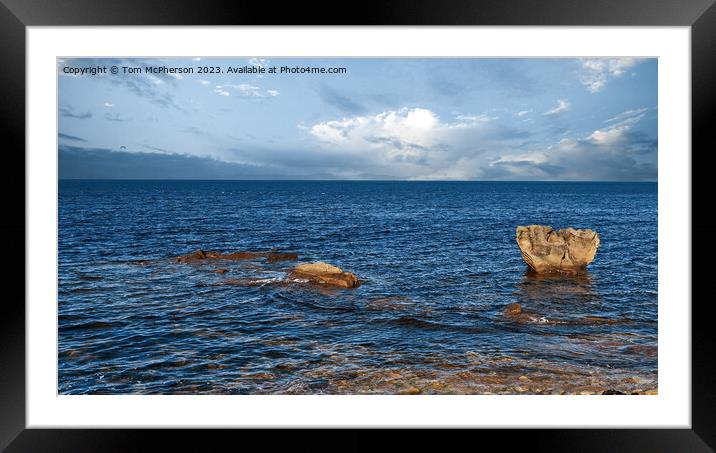 Turquoise Oasis Cummingston Rocks Framed Mounted Print by Tom McPherson