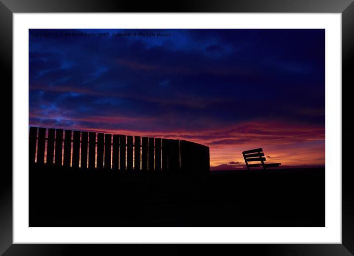 Serenity at Hopeman Framed Mounted Print by Tom McPherson