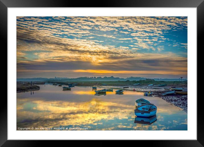 Winter Sunrise at Morston Quay  Framed Mounted Print by Jim Key