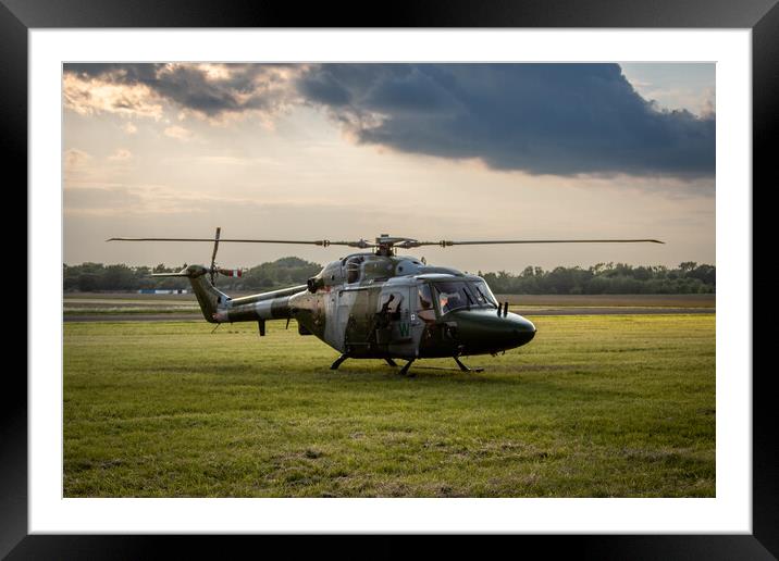 Lynx Mk7 Helicopter Framed Mounted Print by J Biggadike