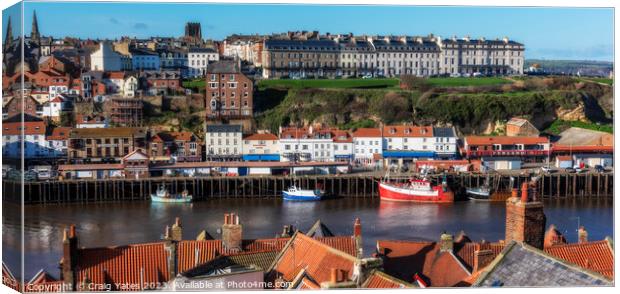 Whitby Rooftops.  Canvas Print by Craig Yates