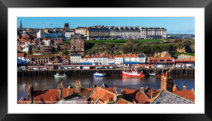 Whitby Rooftops.  Framed Mounted Print by Craig Yates