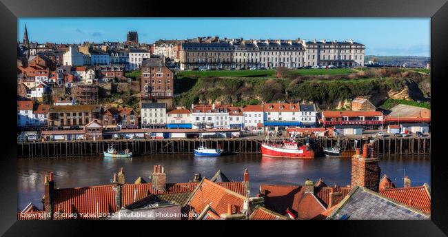 Whitby Rooftops.  Framed Print by Craig Yates