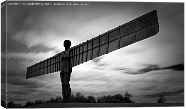 The Angel of the North, Gateshead, England  Canvas Print by Navin Mistry