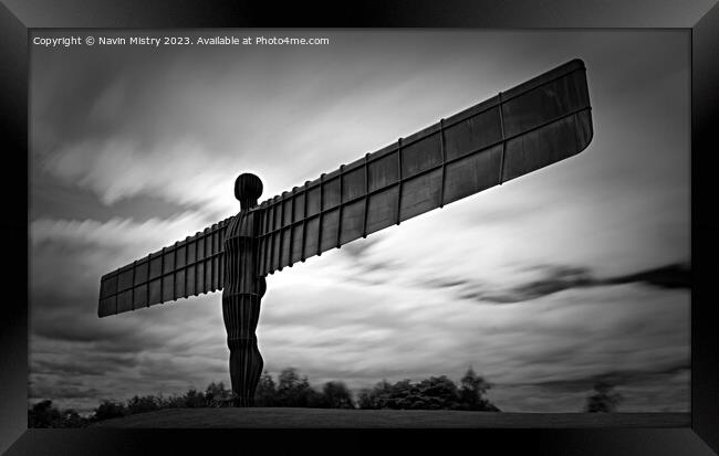 The Angel of the North, Gateshead, England  Framed Print by Navin Mistry