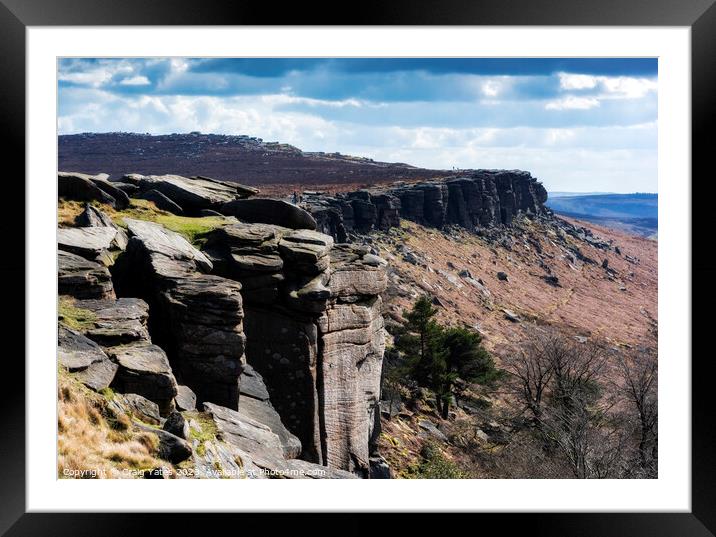 Stanage Edge Peak District. Framed Mounted Print by Craig Yates