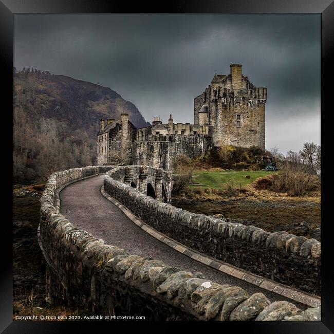 Castle Eilean Donan Walkway  Framed Print by Inca Kala
