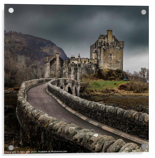 Castle Eilean Donan Walkway  Acrylic by Inca Kala