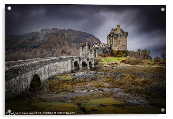 The Bridge Over to Castle Eilean Donan Acrylic by Inca Kala