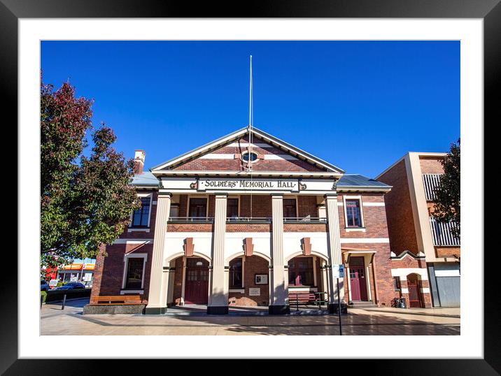Toowoomba Soldiers Memorial Hall Heritage-Listed Building Framed Mounted Print by Antonio Ribeiro
