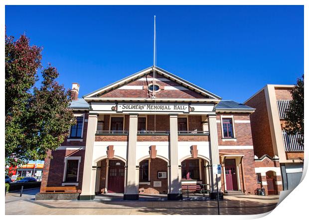Toowoomba Soldiers Memorial Hall Heritage-Listed Building Print by Antonio Ribeiro