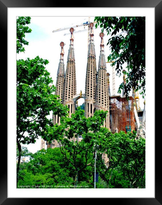 Gaudí's Masterpiece Framed Mounted Print by john hill