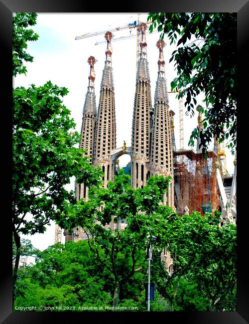Gaudí's Masterpiece Framed Print by john hill