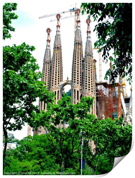 Gaudí's Masterpiece Print by john hill