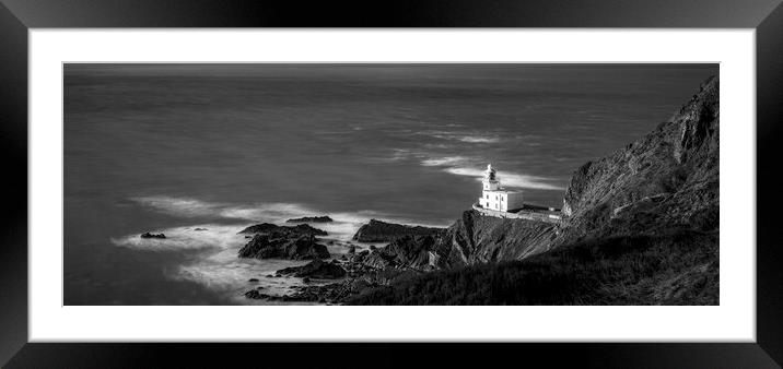 Hartland Point Lighthouse panorama  Framed Mounted Print by Anthony McGeever