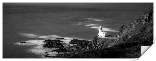 Hartland Point Lighthouse panorama  Print by Anthony McGeever