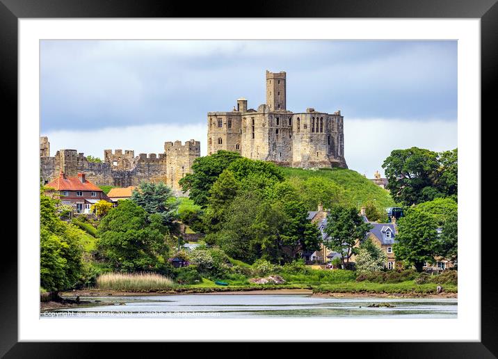 Warkworth Castle Ruins: A Medieval Masterpiece Framed Mounted Print by Jim Monk
