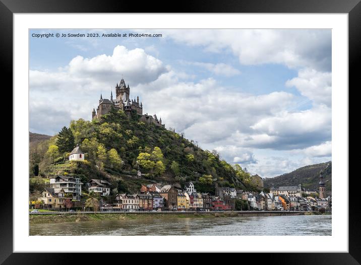 The  Reichsburg Castle In Cochem Framed Mounted Print by Jo Sowden