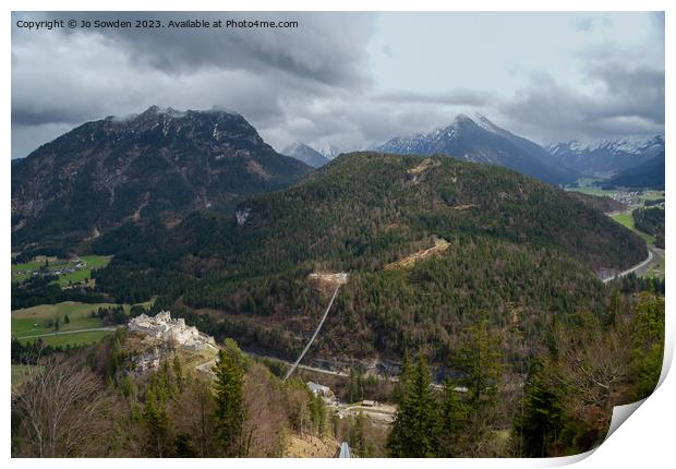 View from top of Highline 179 Print by Jo Sowden