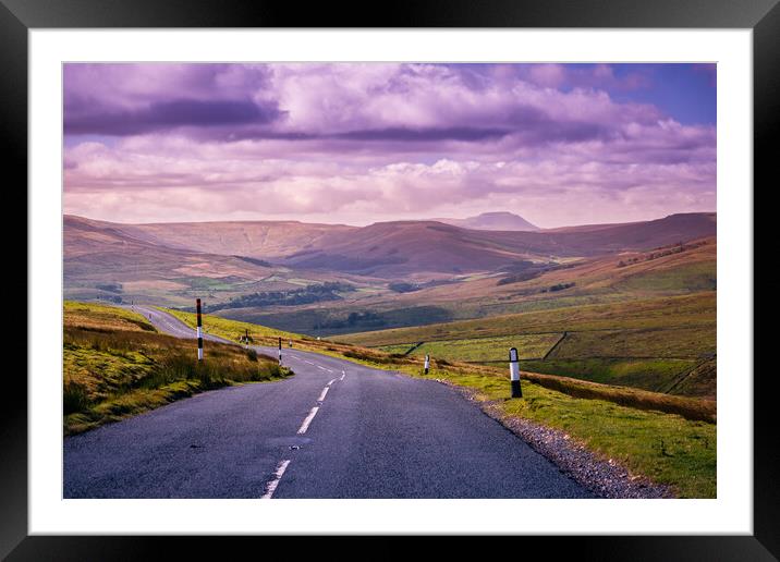 Road across the Yorkshire Dales Framed Mounted Print by Bill Allsopp