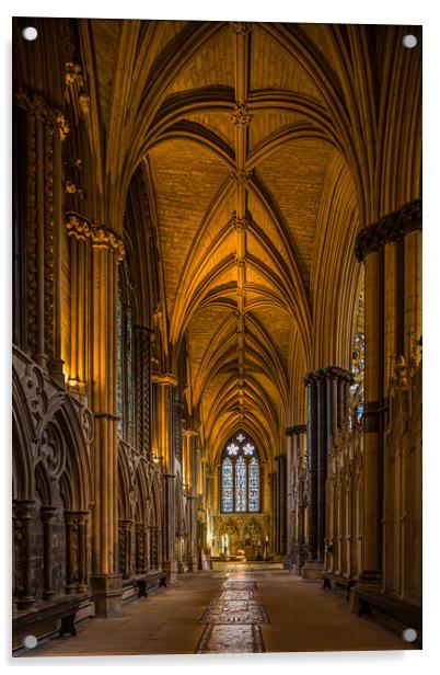 Lincoln Cathedral's Timeless Beauty Acrylic by Bill Allsopp
