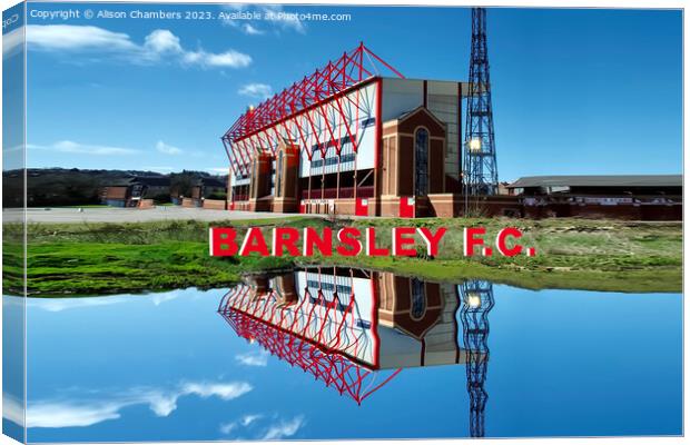 Barnsley FC Oakwell Stadium Canvas Print by Alison Chambers