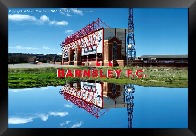 Barnsley FC Oakwell Stadium Framed Print by Alison Chambers