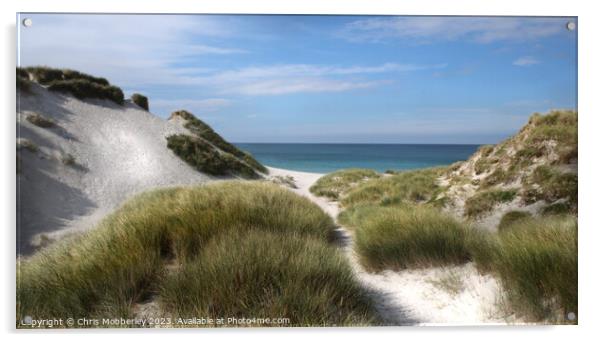 Sand dunes in the Outer Hebrides Acrylic by Chris Mobberley
