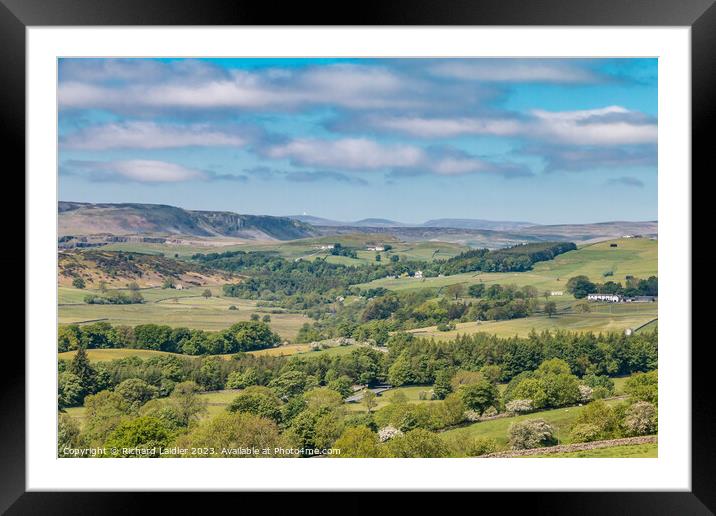 Upper Teesdale from Miry Lane, Newbiggin Framed Mounted Print by Richard Laidler