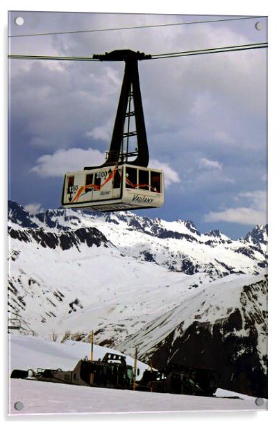 Alpe d'Huez Vaujany French Alps France Acrylic by Andy Evans Photos